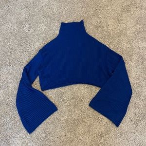 Blue Crop Sweater